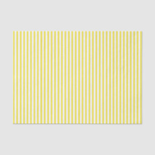 Amarelo com Papel de Tecido com Stripe Branca