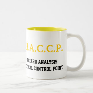Amarelo da CANECA de HACCP