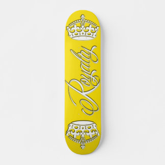 Amarelo da plataforma do skate dos direitos