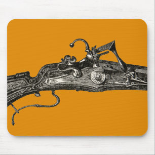 Amarelo de Mousepad da arma do rifle do mosquete