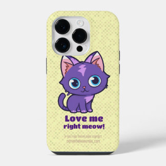 Amarelo de vetor de gata de anime roxo