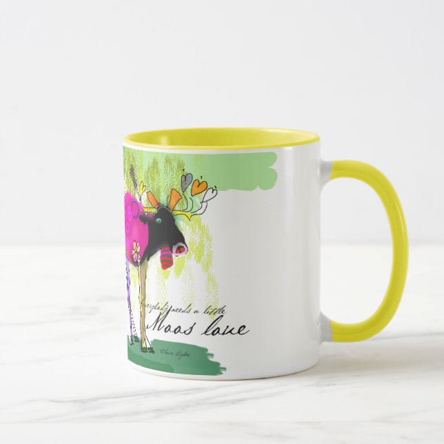 Amarelo do amor de Moos caneca combinado de 11 (Direita)