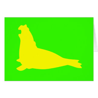 Amarelo do cartão do selo de elefante
