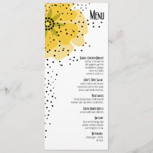 Amarelo do menu do comensal das papoilas da