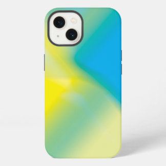 Amarelo e Azul Turquesa Abstrato Glow iphone 13
