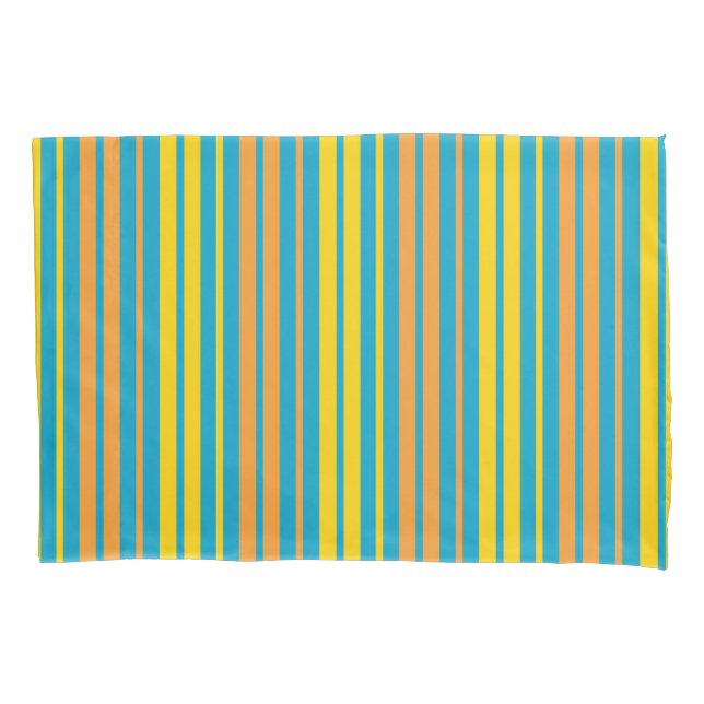 Amarelo e Laranja Listras Verticais Azul   (Frente)