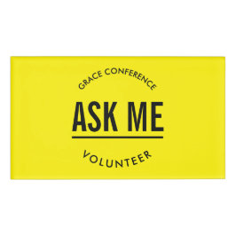 Amarelo e preto me pergunte como voluntário