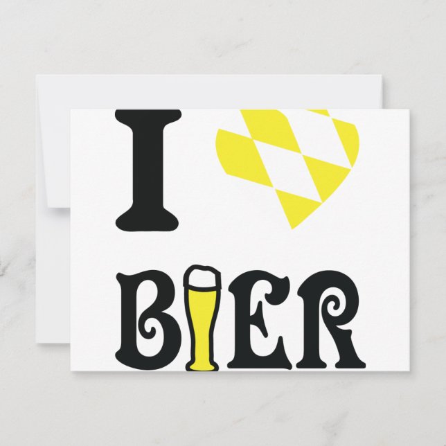 amarelo eu amo o ícone Bier (Frente)