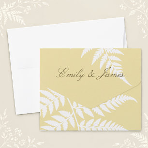 Amarelo Manteiga Branco Feto Elegante Casamento