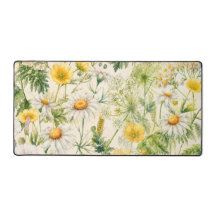 Amarelo Manteiga Flor Silvestre Aquarela Botânica