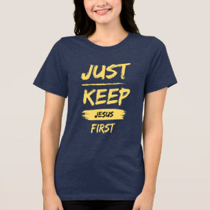 Amarelo Mantenha Jesus em Primeiro Lugar
