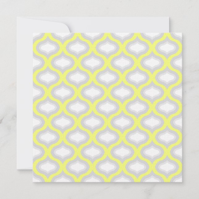 Amarelo Moderno e Sombras do Convite GreyWedding (Frente)