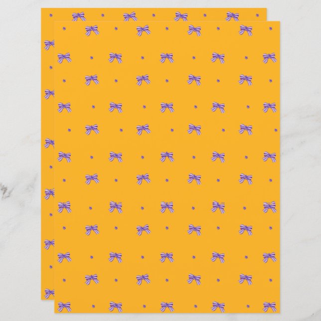 Amarelo-mostarda com arcos roxos e violetas (Frente/Verso)