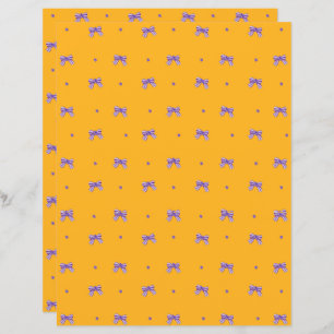 Amarelo-mostarda com arcos roxos e violetas