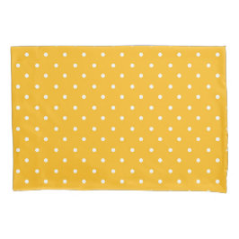 Amarelo mostarda com bolinhas brancas padrão Trave