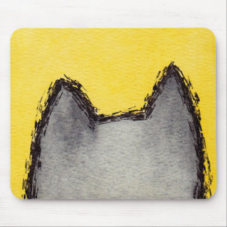Amarelo Mousepad do gatinho do pop art