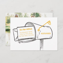 Amarelo Nossa Nova Caixa de Correio de Endereço Mo