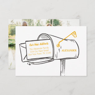 Amarelo Nossa Nova Caixa de Correio de Endereço Mo