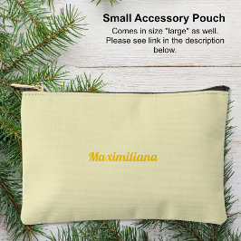 Amarelo - Pequena bolsa de acessórios sólida