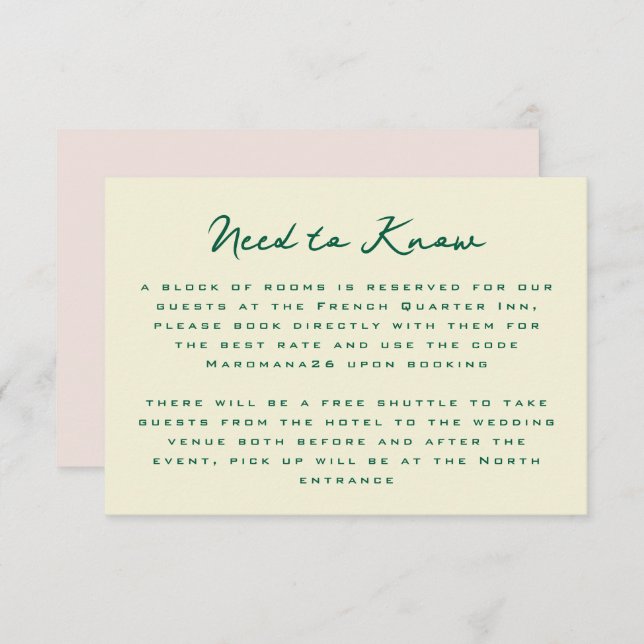 Amarelo Rosa Verde Simples Informação Adicional (Frente/Verso)