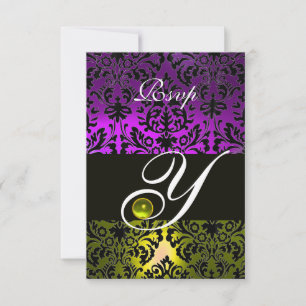 AMARELO ROXO PRETO DAMASCO MONOGRAMA TOPÁZIO RSVP