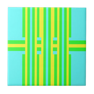 Amarelo, Verde, Blue Strips por Shirley Taylor