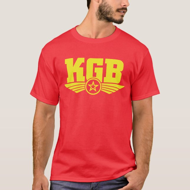 Amarelo/vermelho da camisa do russo KGB (Frente)