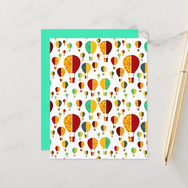 Amarelo Vermelho Novo México Zia Ar Quente Balão (Frente/Verso In Situ)