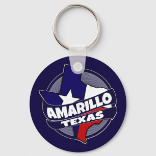 Amarillo Texas flag burst chaveiro