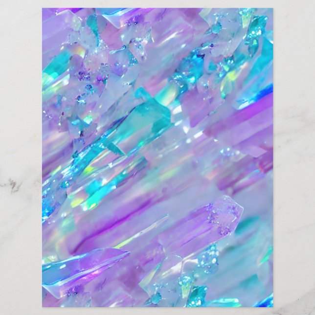 Amarine e Ameyst Crystal Scrapbook Paper (Frente)