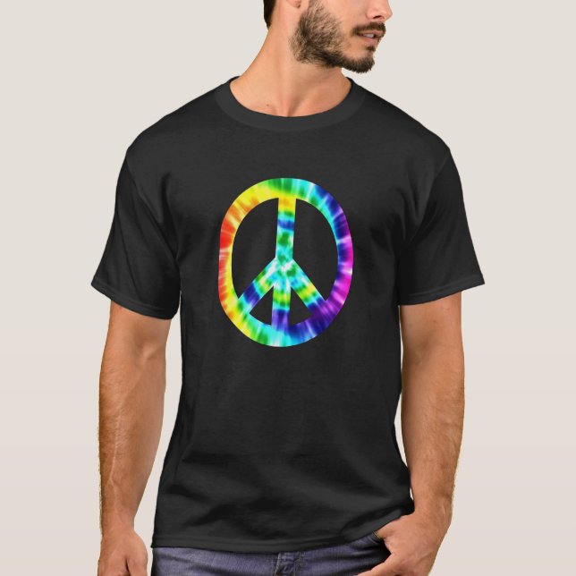 Amarre o traje do hippy da camisa 60s 70s do sinal (Frente)