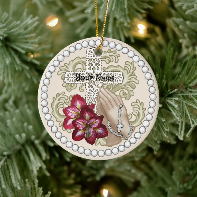 Amaryllis Rosary - ornamento personalizado (Árvore)