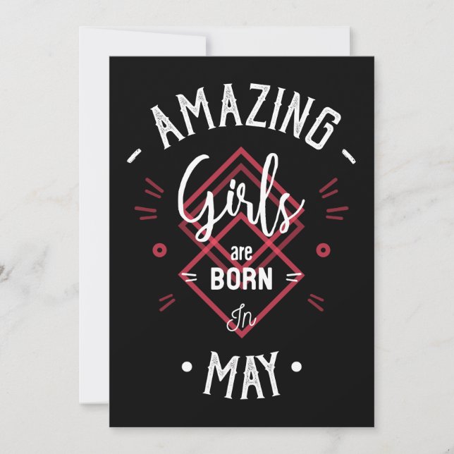 Amazing girls are born in may (Frente)