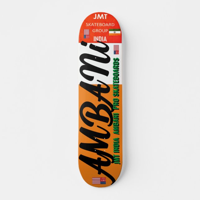 AMBANI JMT INDIA 7, 3/4", skateboard Deck (Frente)