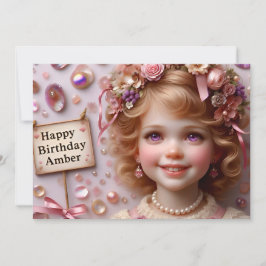 AMBER ~ Convite Aniversário ~ Personalizável ~