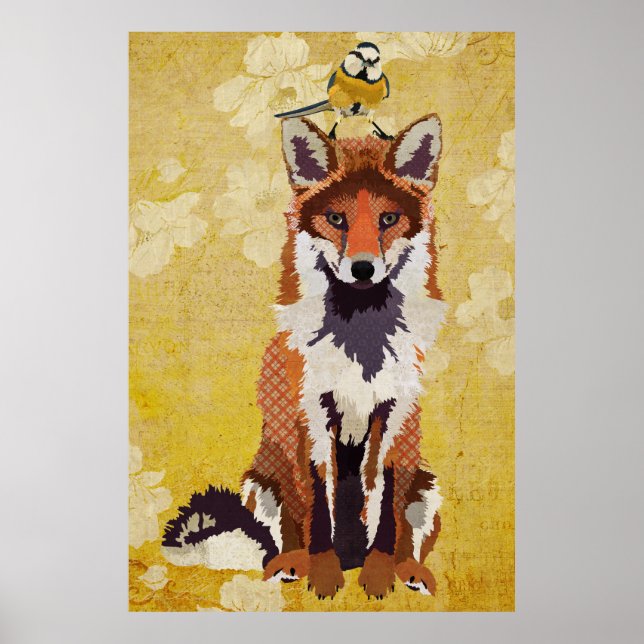 Amber Fox e Little Bird Art Poster (Frente)