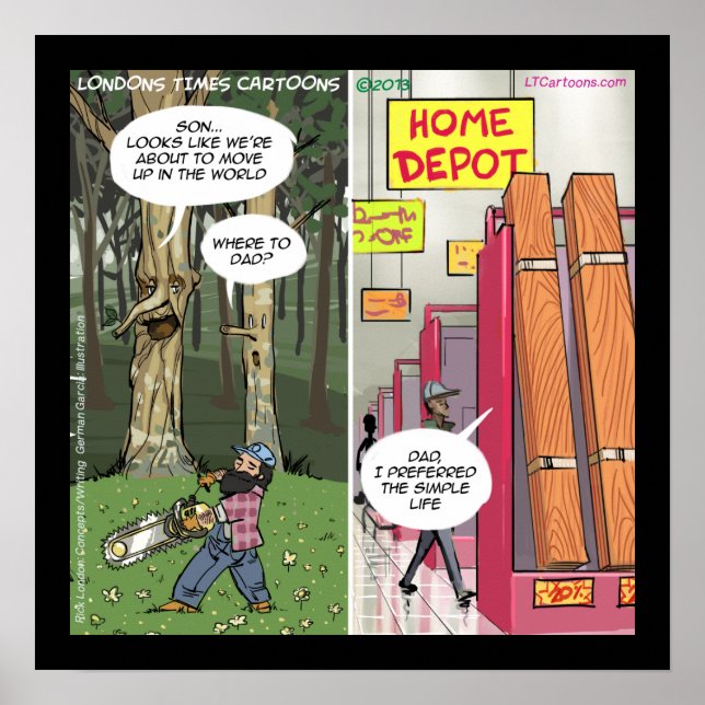 Ambiente: Árvores Móveis Engraçadas Poster (Frente)