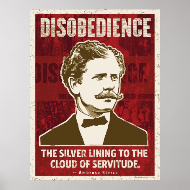 Ambrose Beirce Disobedience Poster (Frente)