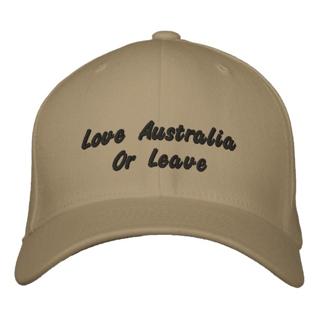 Ame A Austrália Ou Saia, Boné De Bleisebol De Logo (Frente)