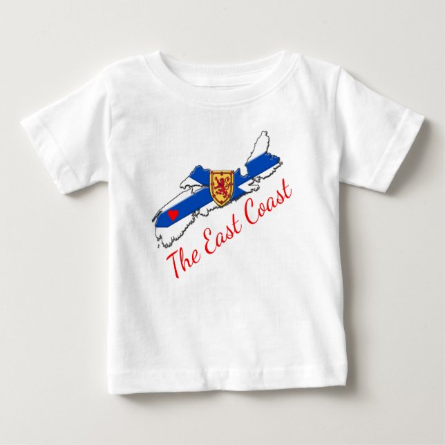 Ame a camisa da Nova Escócia do Coração da Costa L (Frente)