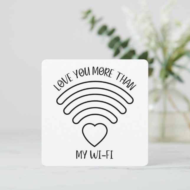 Ame Mais Você - Cartão De Dia de os namorados (Em pé/Frente)