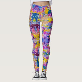 Ame-Me Algumas Leggings Abstrato