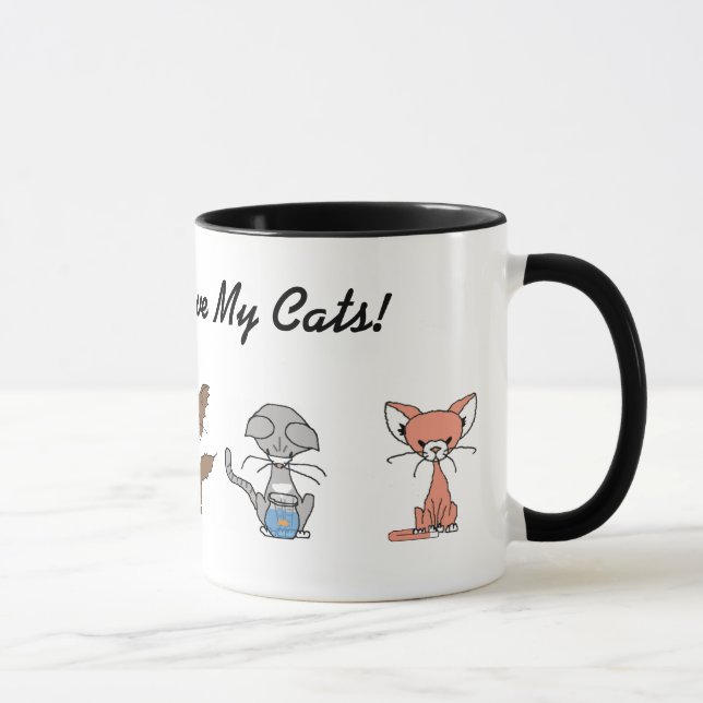 Ame-me, ame-o minha caneca de café dos gatos (Direita)