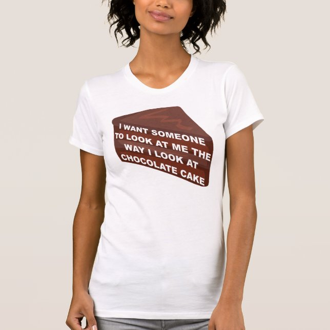 Ame-me como camisetas engraçadas do bolo de (Frente)
