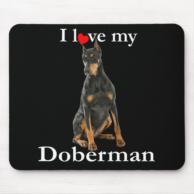Ame Meu Doberman Mousepad (Frente)