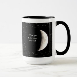 Ame-o à lua e à caneca traseira