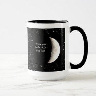 Ame-o à lua e à caneca traseira