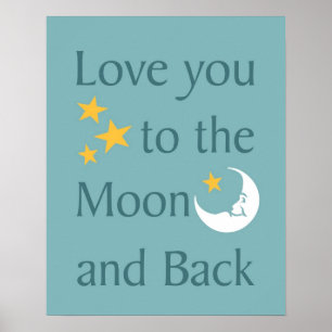Ame-o à lua e ao poster traseiro