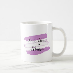 Ame-o caneca do Mama, o roxo e o branco de café