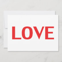 Ame o cartão de Dia de os namorados vermelho